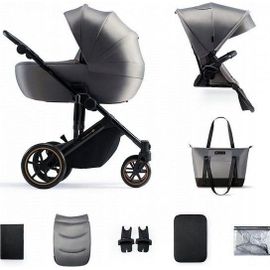 Poussette Kinderkraft Prime 2 + Nacelle - Shadow Grey