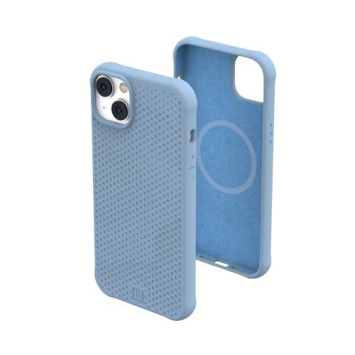 Coque Pour Iphone 14 Plus Dot Magsafe En Silicone Texturé À Pois Uag Bleu Clair
