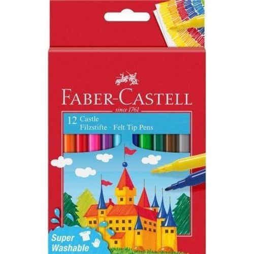 Faber-Castell Stylo Feutre Castle, 12 Pièces