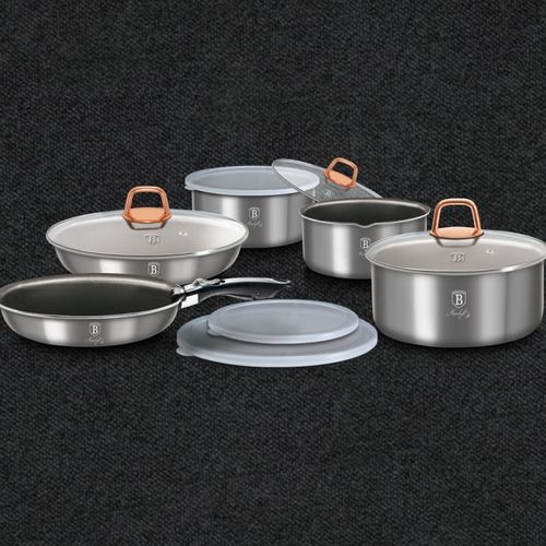Berlinger Haus Moonlight Edition Lot De 12 Ustensiles De Cuisine Moonlight Edition Bh/6102 Gray Acier Inoxydable 18/8