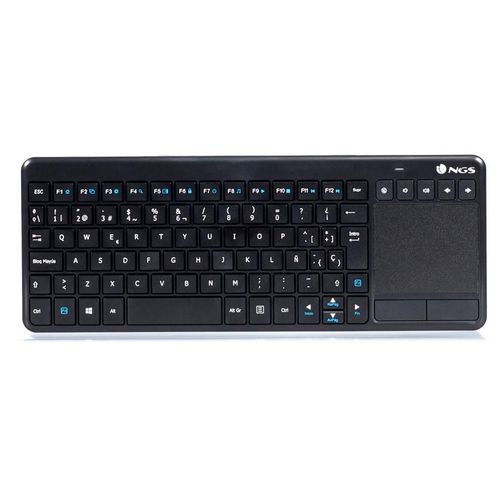 NGS TV Warrior - Clavier - avec pavé tactile - sans fil - 2.4 GHz - QWERTY - noir