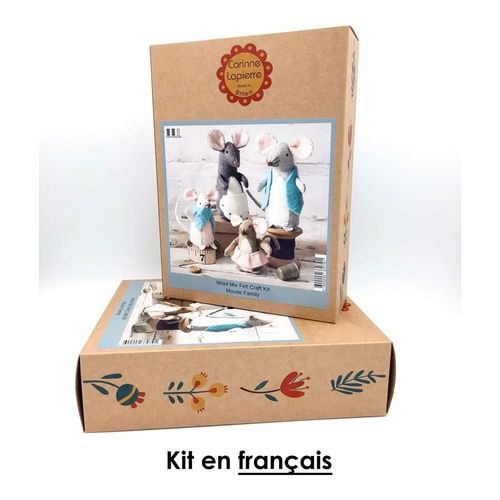 Kit Feutrine La Famille Souris Et Cie - Niveau Intermédiaire Multicolore