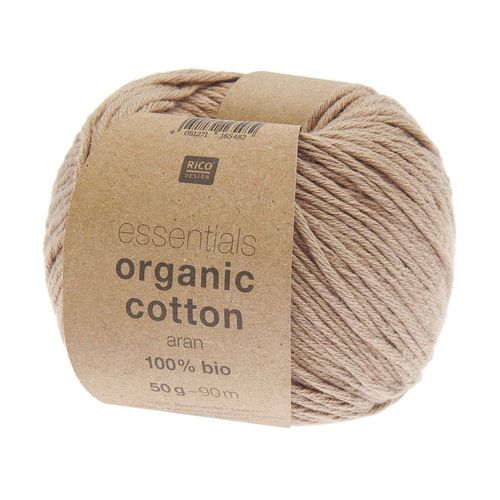 Coton À Tricoter Essentials Organic Cotton Aran - Rico Design 39 Praliné