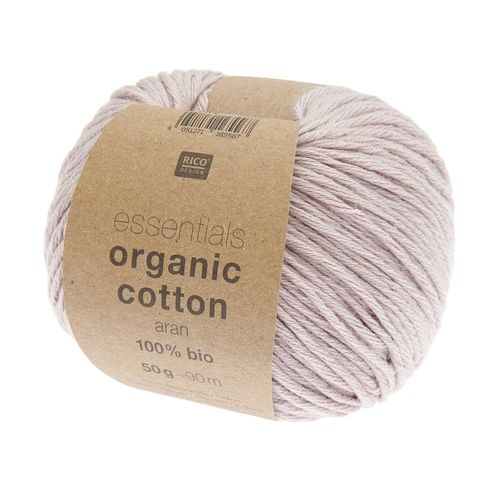 Coton À Tricoter Essentials Organic Cotton Aran - Rico Design 37 Mauve
