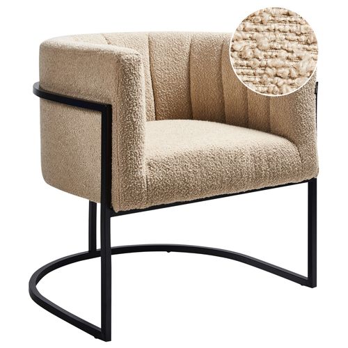 Fauteuil Larvik Ii Bouclé Beige