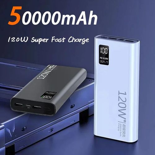 Batterie Powerbank Charge Super Rapide 120w Led, Modele: 50000mah