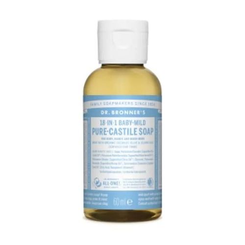 Savon Liquide Neutre - Dr. Bronners - 60 Ml - Huiles Biologiques - Effet Hydratant 