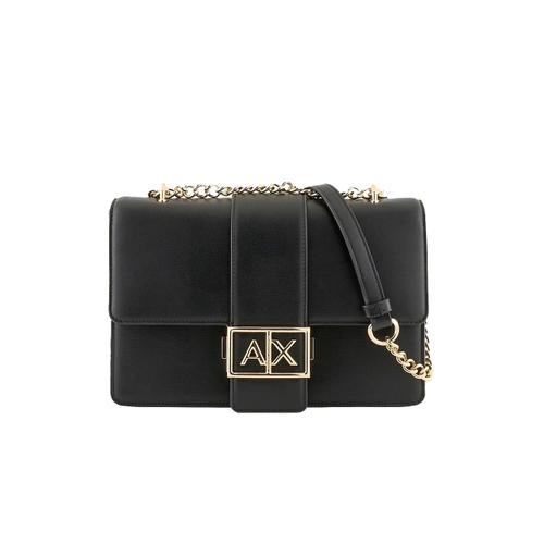 Sac bandoulière Armani Exchange Monogram Femme Noir