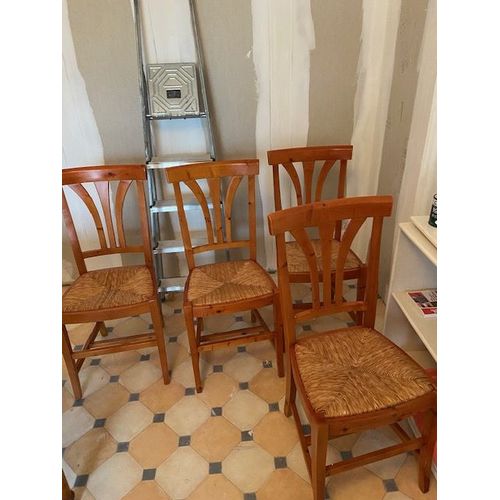 Lot De 6 Chaises Pin Massif