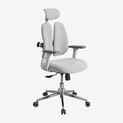 Chaise De Bureau Avec Roulettes Et Accoudoirs Belcaire Gris Foncé