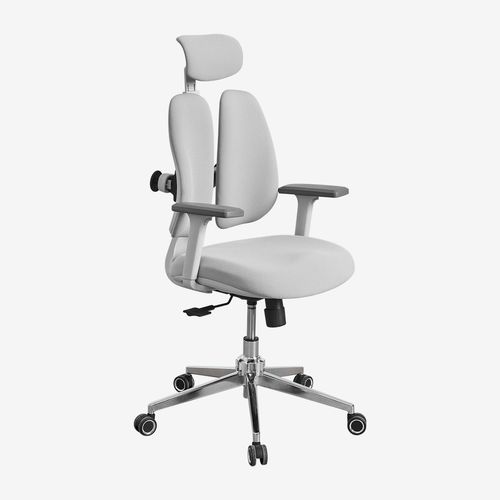 Chaise De Bureau Avec Roulettes Et Accoudoirs Belcaire Gris Foncé