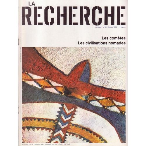 La Recherche N° 53 : Les Cometes Les Civilisations Nomades