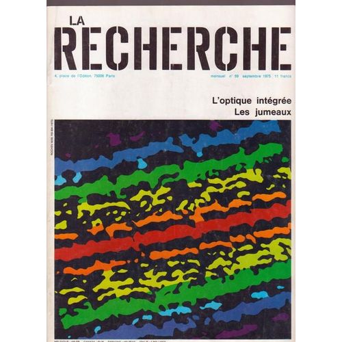 La Recherche N° 59 : L'optique Integree Les Jumeaux