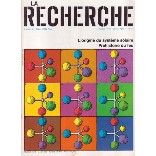 La Recherche N° 60 : L'origine Du Systeme Solaire Prehistoire Du Feu