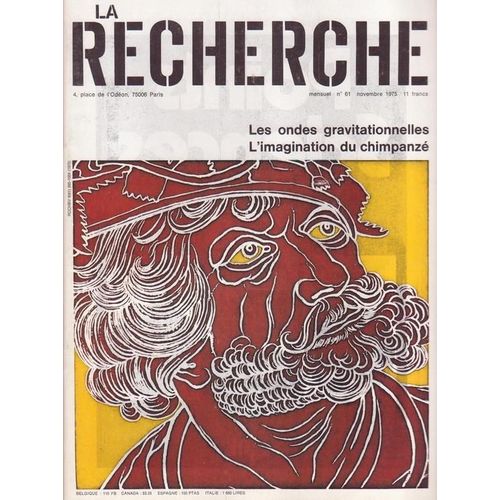 La Recherche  N° 61 : Les Ondes Gravitationnelles + L'imagination Du Chimpanzé + La Coopération Cellulaire +  Lyell Et La Naissance De La Géologie Moderne