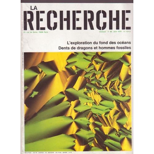 La Recherche N° 88 : L'exploration Du Fond Des Oceans Dents De Dragons Et Hommes Fossiles