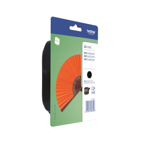 Brother LC129XLBK - Noir - original - blister avec alarme acoustique / électromagnétique - cartouche d'encre - pour Brother MFC-J6520DW, MFC-J6720DW, MFC-J6920DW