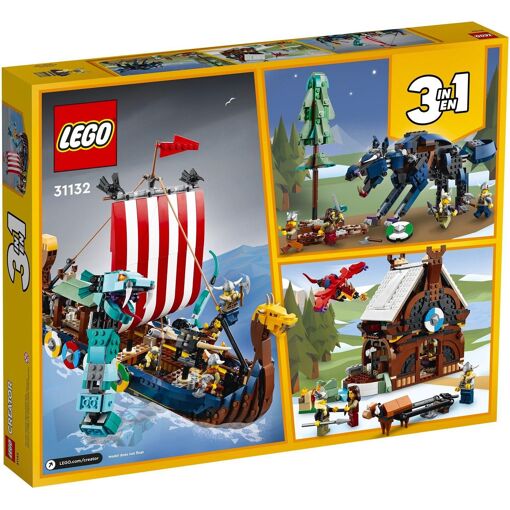Lego Creator - Le Bateau Viking Et Le Serpent De Midgard - 31132 - 2