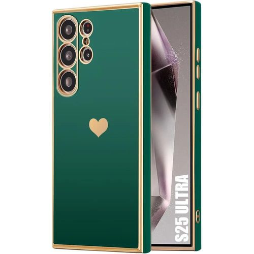 Coque Pour Samsung Galaxy S25 Ultra - Protection Tpu CUr Antichoc Anti-Rayure Souple Vert Nuit - E.F.Connection