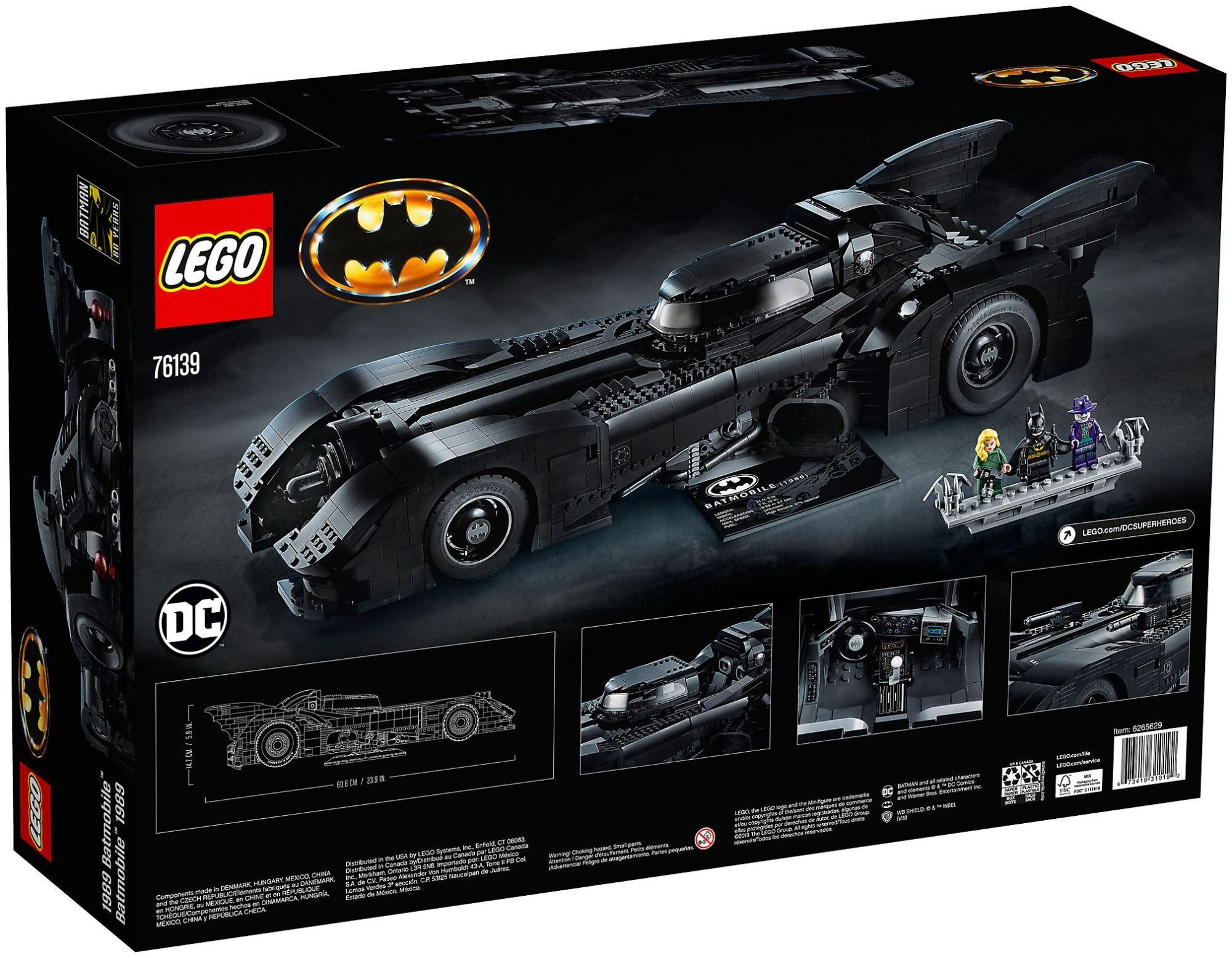 Lego Dc Comics - La Batmobile De 1989 - 76139 - 2