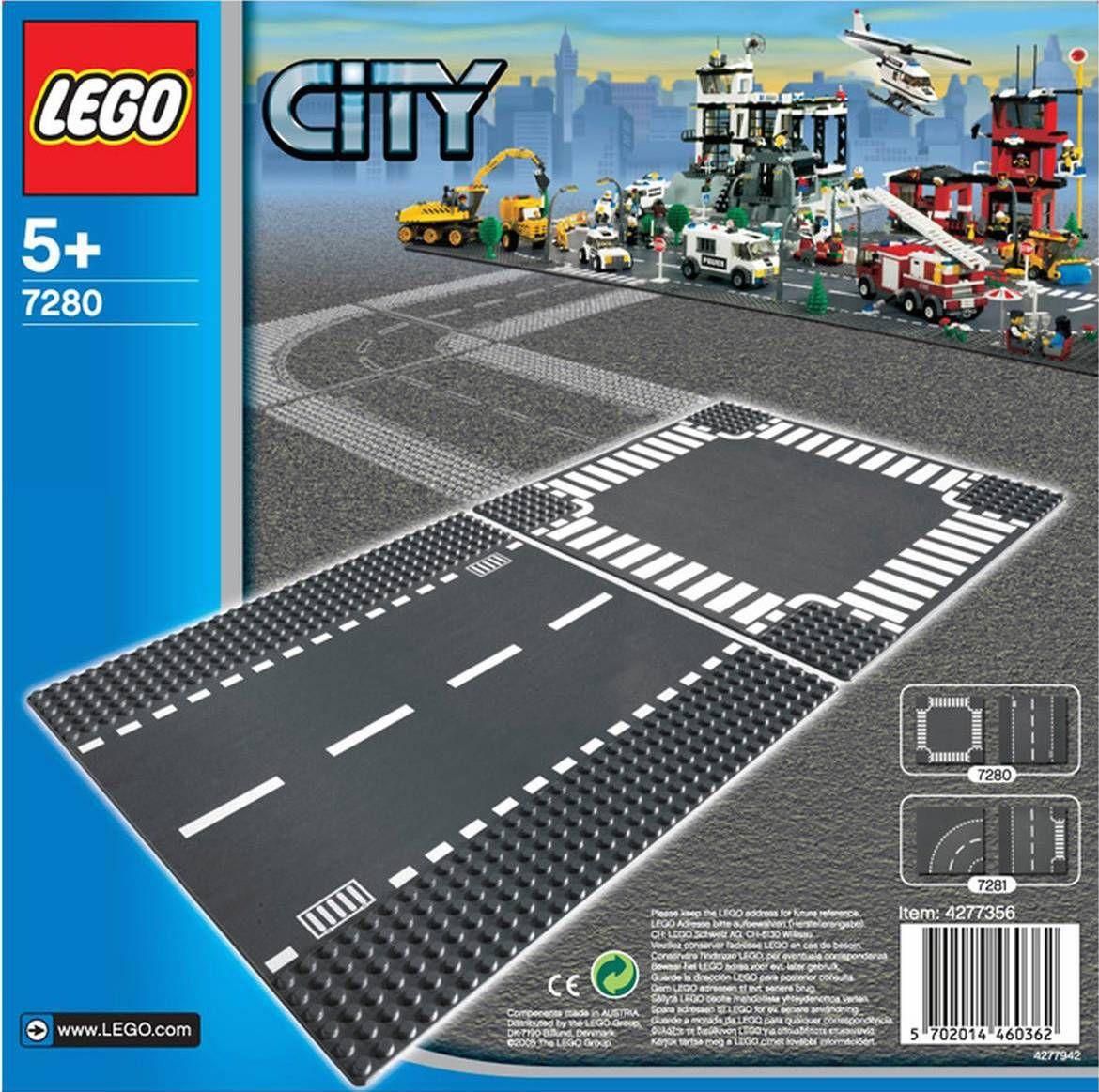 Lego City - Plaques De Route - Ligne Droite Et Carrefour - 7280 - 4