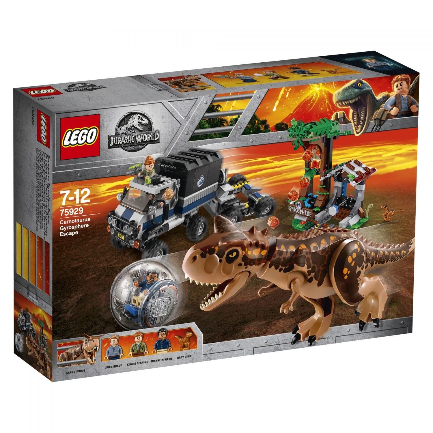 Lego Jurassic World - Le Carnotaurus Et La Fuite En Gyrosph�re - 75929