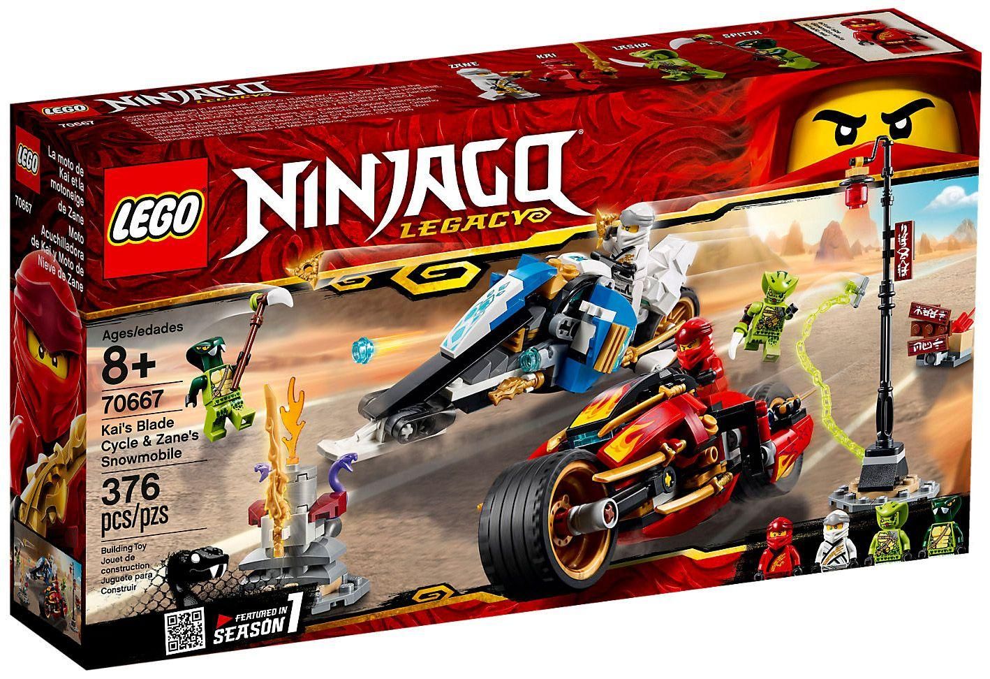 Lego Ninjago - La Moto De Kai Et Le Scooter Des Neiges De Zane - 70667