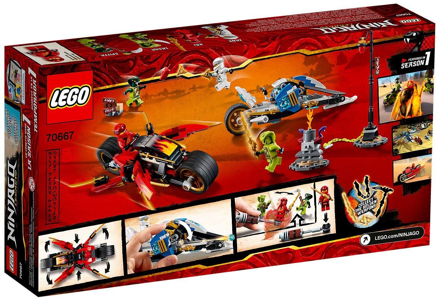 Lego Ninjago - La Moto De Kai Et Le Scooter Des Neiges De Zane - 70667 - 2