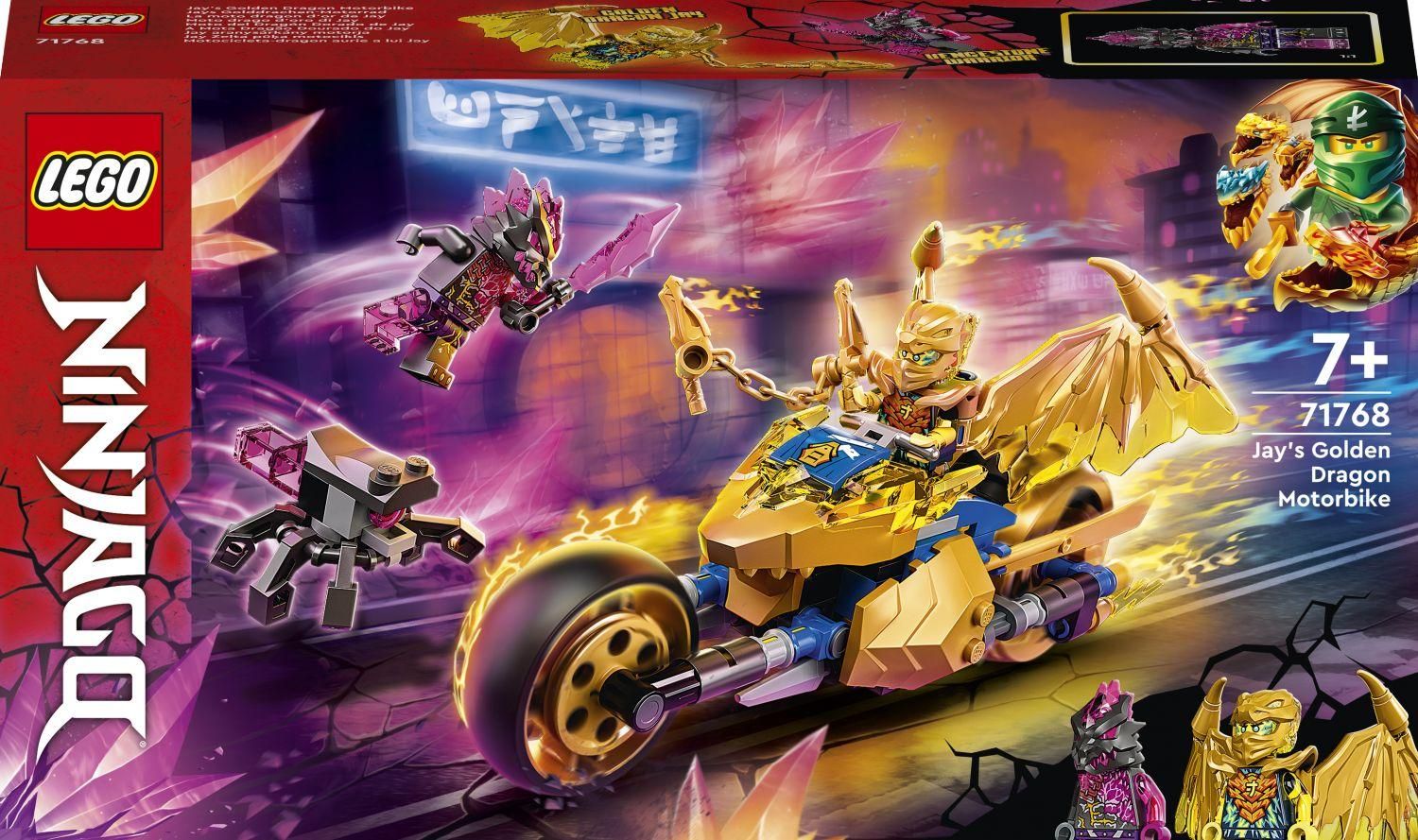 Lego Ninjago - La Moto Dragon D'or De Jay - 71768 - 2