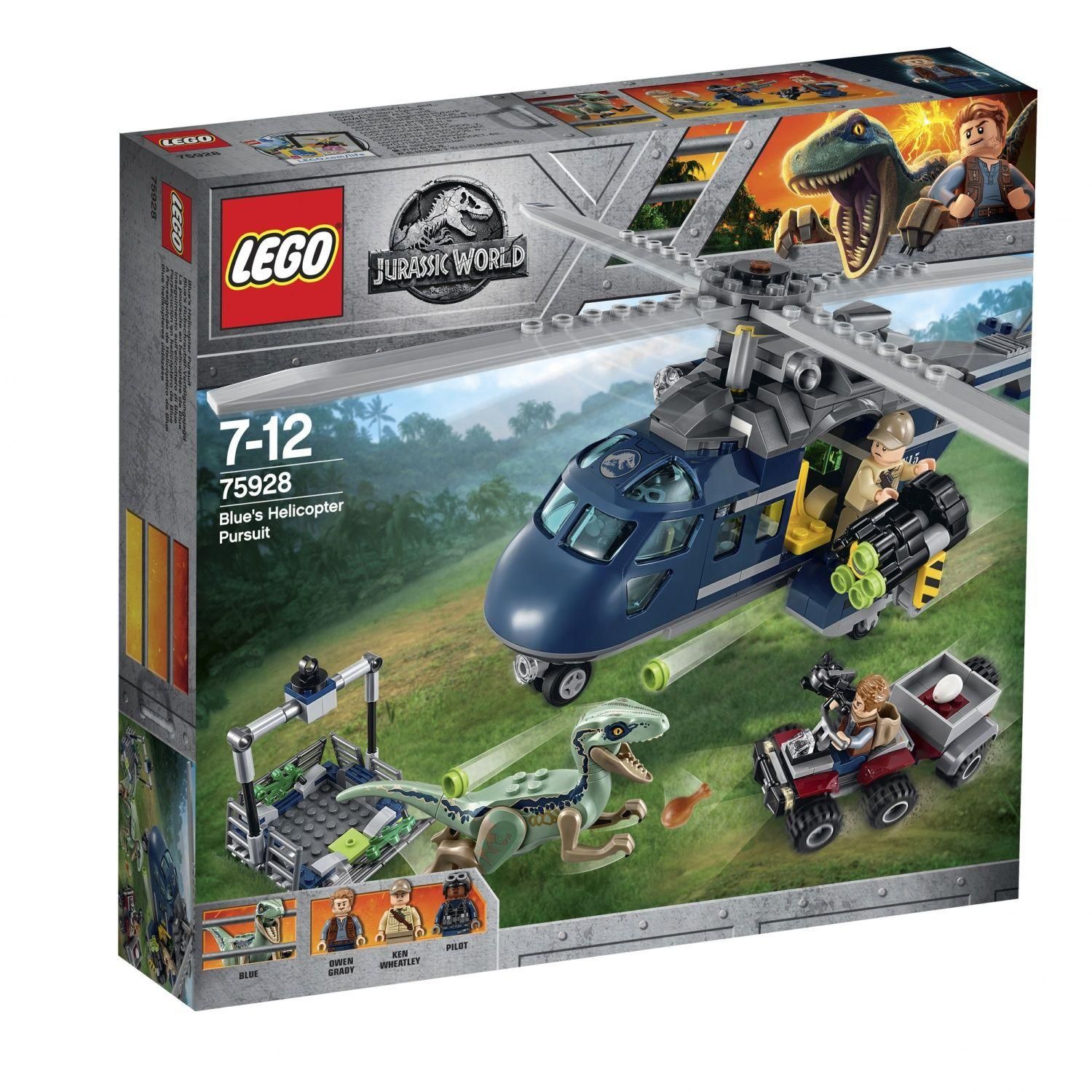Lego Jurassic World - La Poursuite En H�licopt�re De Blue - 75928