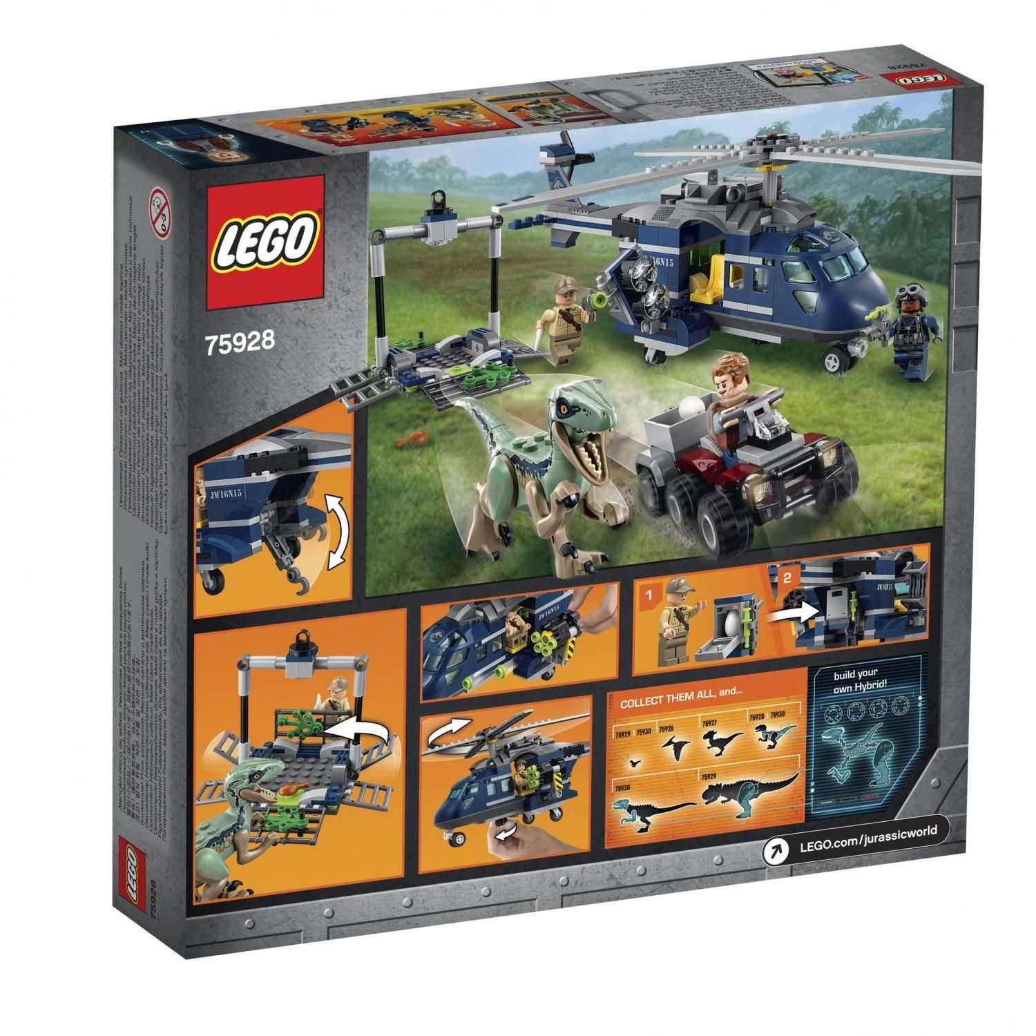 Lego Jurassic World - La Poursuite En H�licopt�re De Blue - 75928 - 2