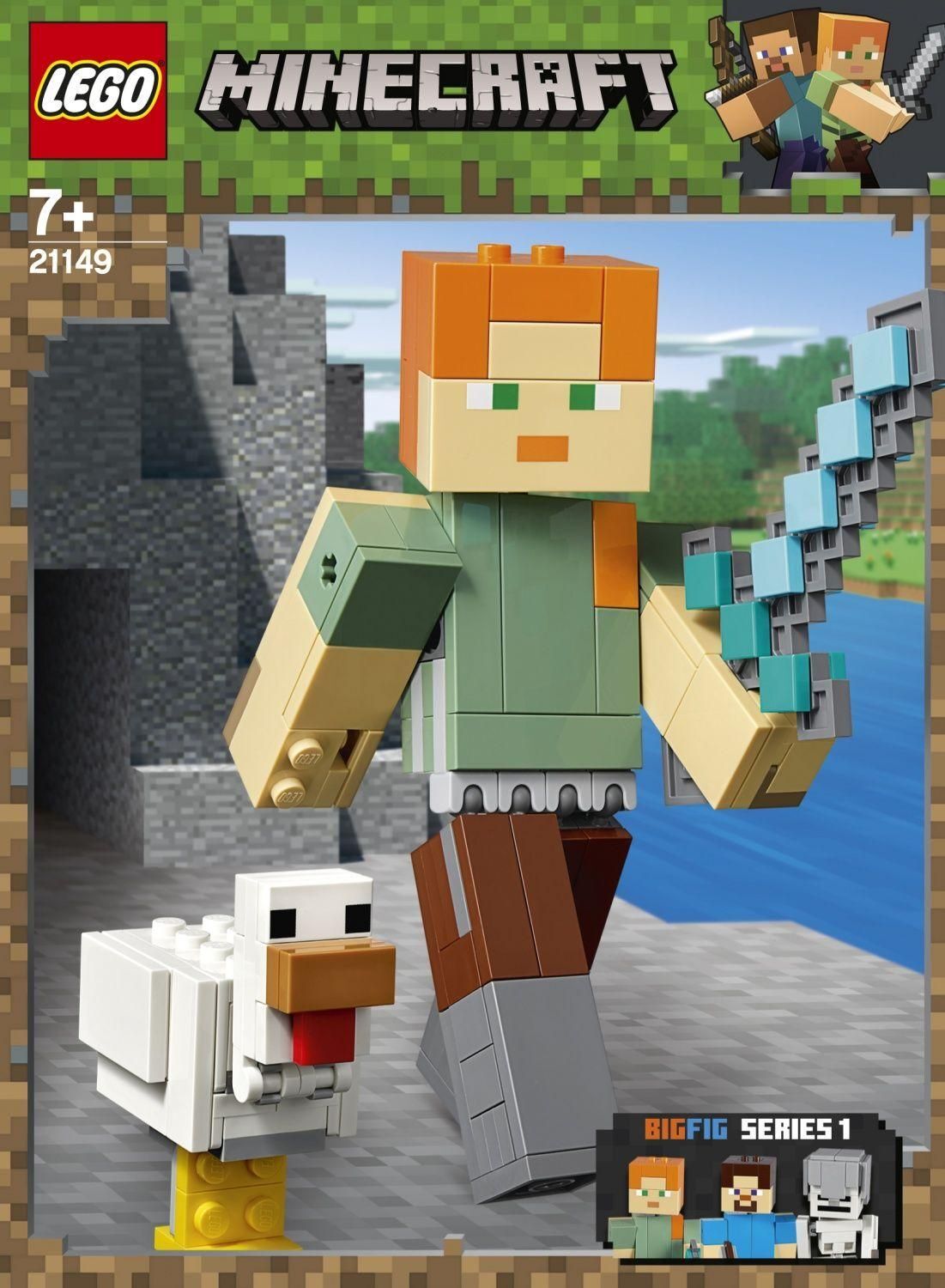 Lego Minecraft - Bigfigurine Minecraft Alex Et Son Poulet - 21149 - 2