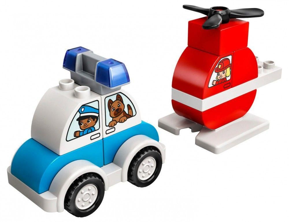 Lego Duplo - L'hlicoptre Des Pompiers Et La Voiture De Police - 10957 - 3