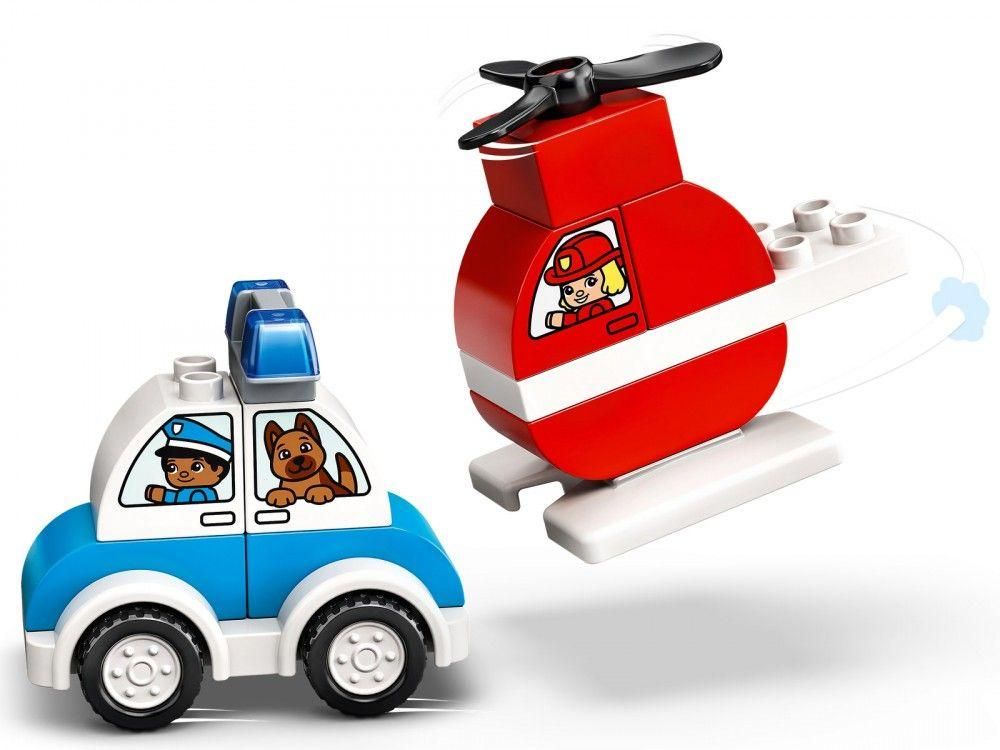 Lego Duplo - L'hlicoptre Des Pompiers Et La Voiture De Police - 10957 - 4