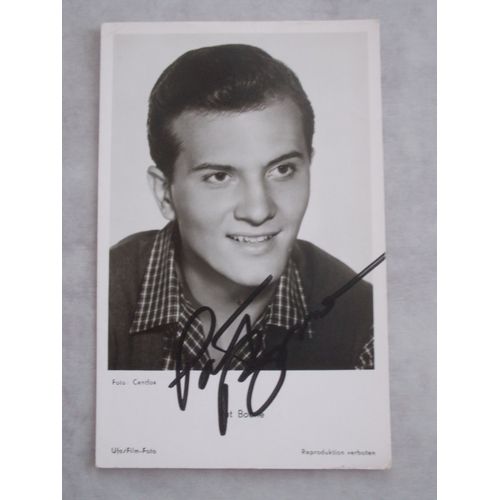 Pat Boone Carte Dedicacee