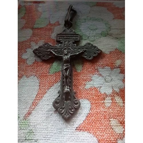 Ancien Pendentif Religieux Croix