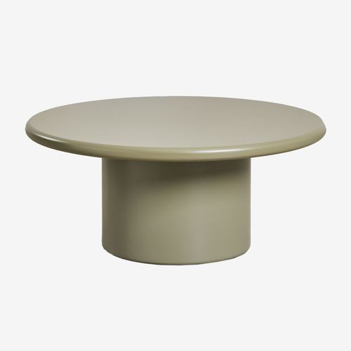 Table Basse Ronde En Mdf (Ø80 Cm) Rodeo Vert Sauge