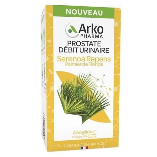 Arkopharma Arkogélules Prostate & Débit Urinaire Serenoa Repens 45 Gélules 
