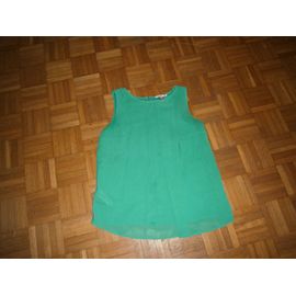 Top Vert Sans Manche Taille M Marque Mango 