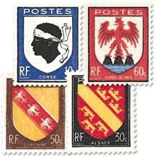 Armoiries De Province (3) Série Complète Année 1946 N° 755 756 757 758 Yvert Et Tellier Luxe