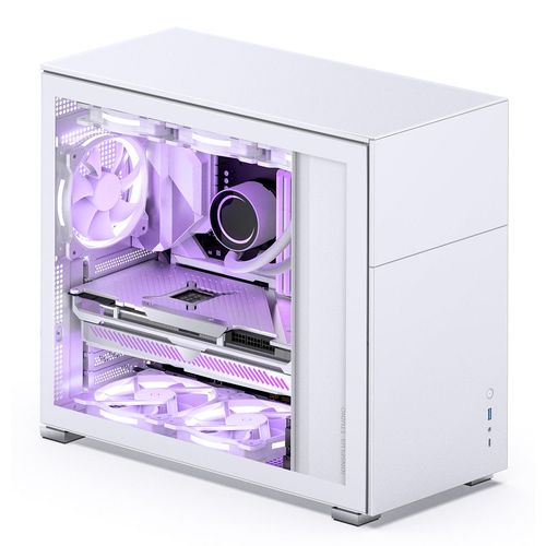 Boitier PC Moyen Tour ATX Jonsbo D41 avec panneau vitré - Blanc