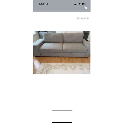 Ensemble De Deux Canapé Gris Convertible