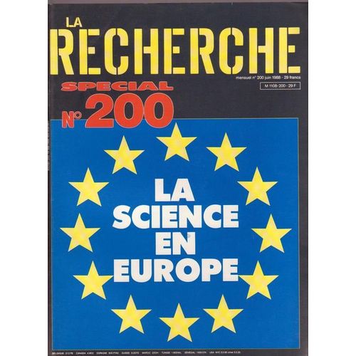 La Recherche  N° 200 : Le Disque Optique Numérique / Le Fer Et L'immunité / La Reconnaissance Des Visages / La Quête Du Zéro Absolu