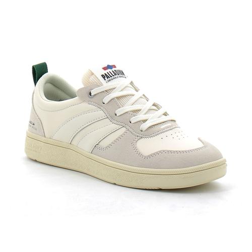 Chaussures Palladium Basket Basse Pour Pallacup Flame Lth Blanc