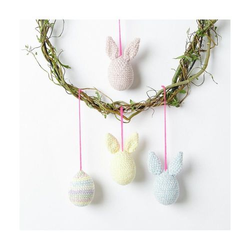 Kit Crochet ¿ ?Ufs De Pâques Ricorumi Nilli Nilli De Rico Design : Une Décoration Pascale Moderne Et Colorée À Réaliser Soi-Même Blanc