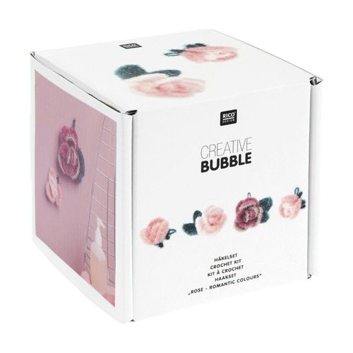 Kit Crochet Creative Bubble Rose Romantique De Rico Design : Une Touche Romantique Pour Votre Maison Blanc