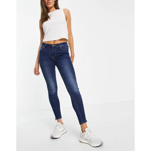 Jean Skinny Taille Haute Longueur Cheville - Bleu