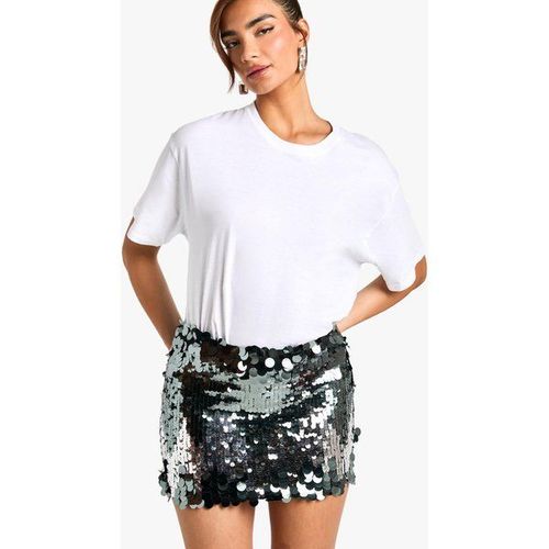 Mini-Jupe Pailletée - Gris - Argent - 38
