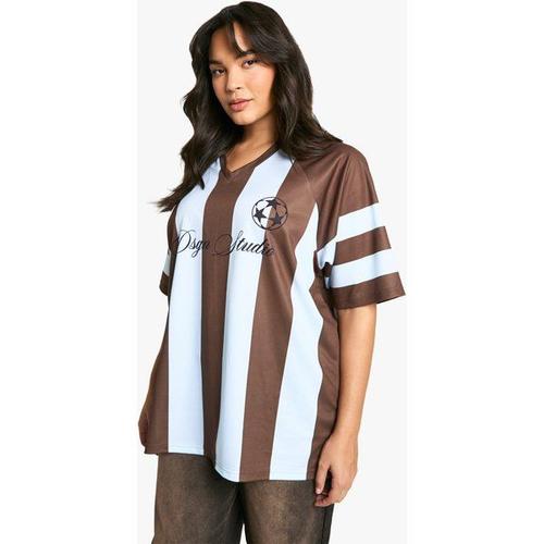 Maillot De Football À Rayures - Marron Chocolat - 54