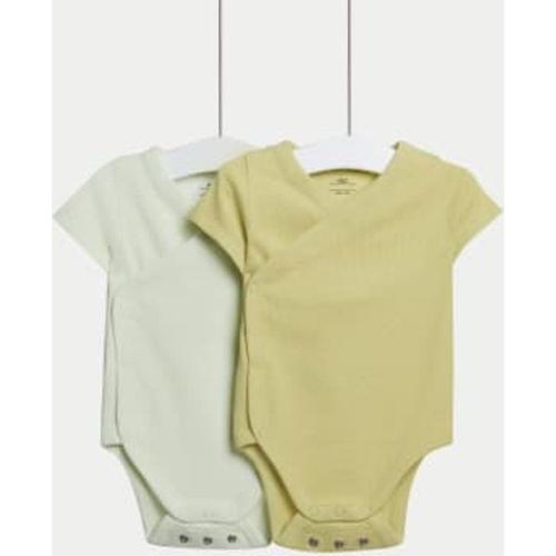 Lot De 2 Bodys 100 % Coton À Motif Gaufré (2 Jaune